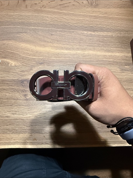 Salvatore Ferragamo Other - Salvatore Ferragamo Burgundy Double Gancini Logo Belt